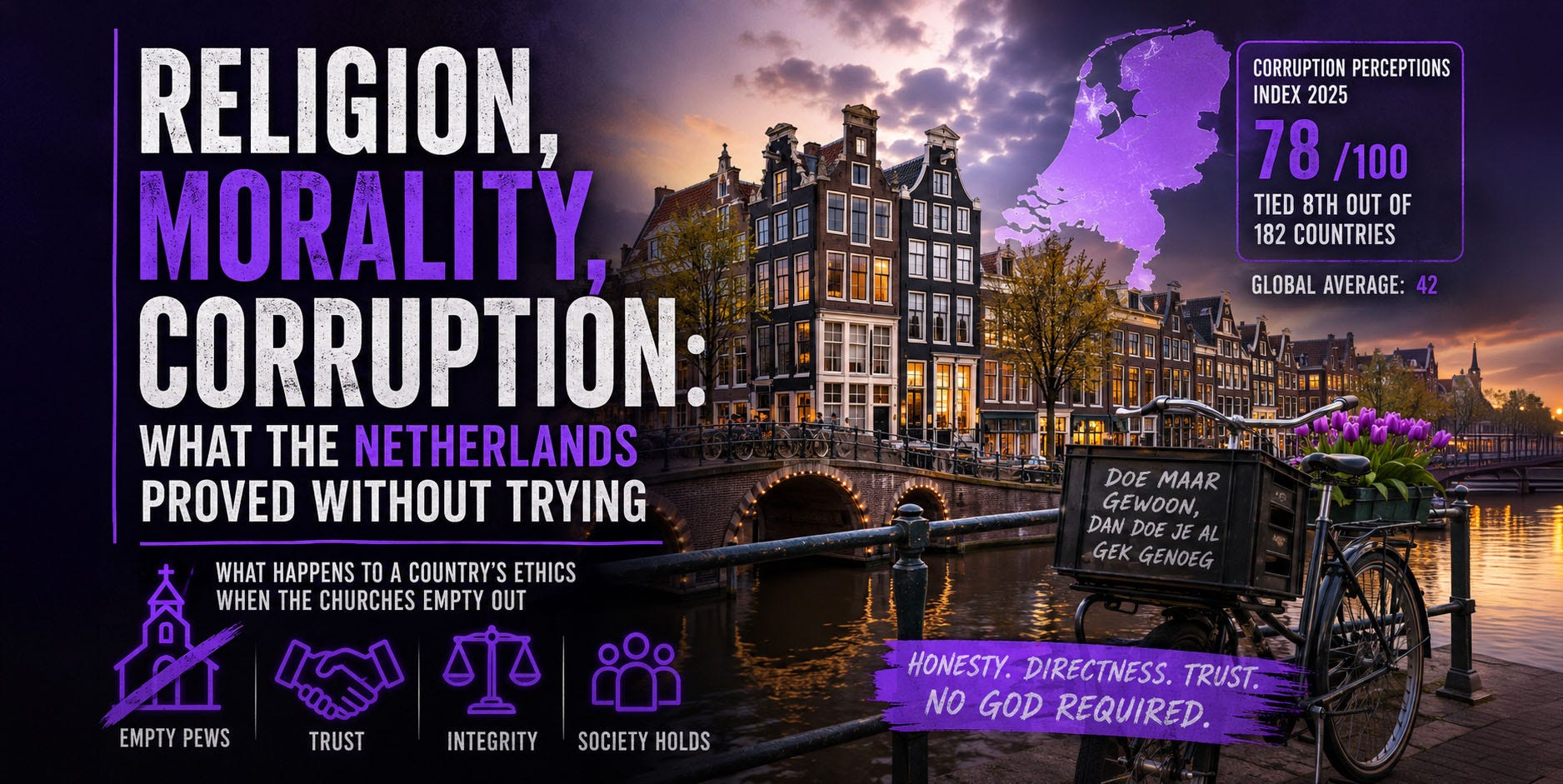 Religion, Morality, Corruption: What the Netherlands Proved Without Trying What Happens to a Country’s Ethics When the Churches Empty Out Religion, Morality, Corruption: What the Netherlands Proved Without Trying What Happens to a Country’s Ethics When the Churches Empty Out