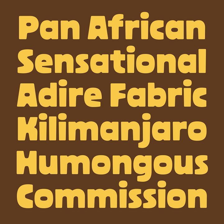 Oja Display, designed by Chisaokwu Joboson, is a bold and expressive typeface inspired by the anatomical structure of the traditional Oja flute from Eastern Nigeria.
