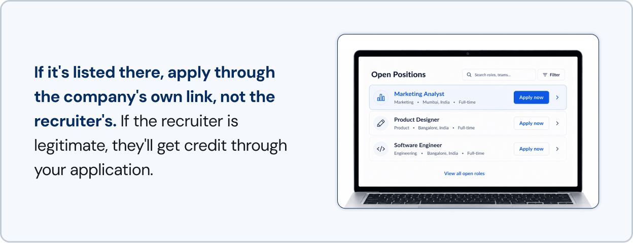Laptop displaying a company's careers page with open job listings