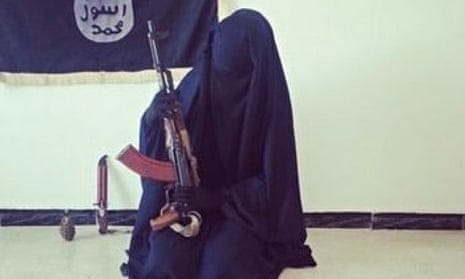 Zahra Halane, 16, poses with an AK-47, an Isis flag, knife and grenade. A series of tweets about her Zahra Halane, 16, poses with an AK-47, an Isis flag, knife and grenade. A series of tweets about her