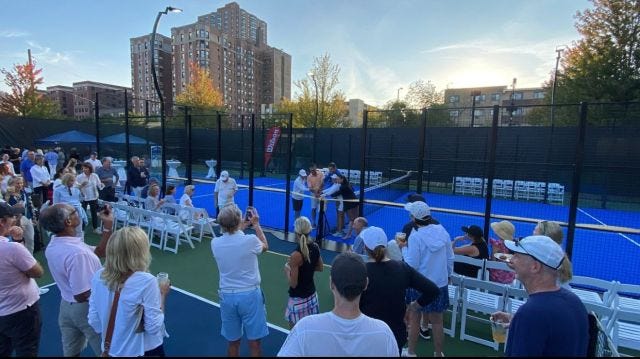 Padel court at Saddle and Cycle Club in Chicago