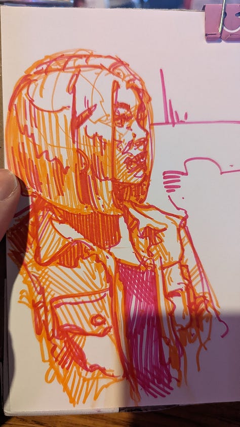 Just a gallery of nonsense drawings, you ain't missing much.