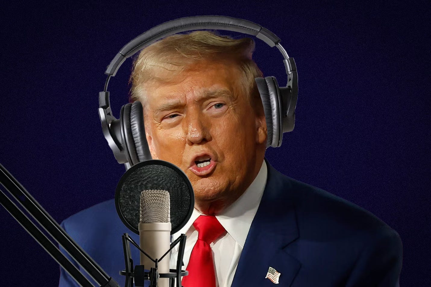 A person wearing headphones and a suit

AI-generated content may be incorrect.