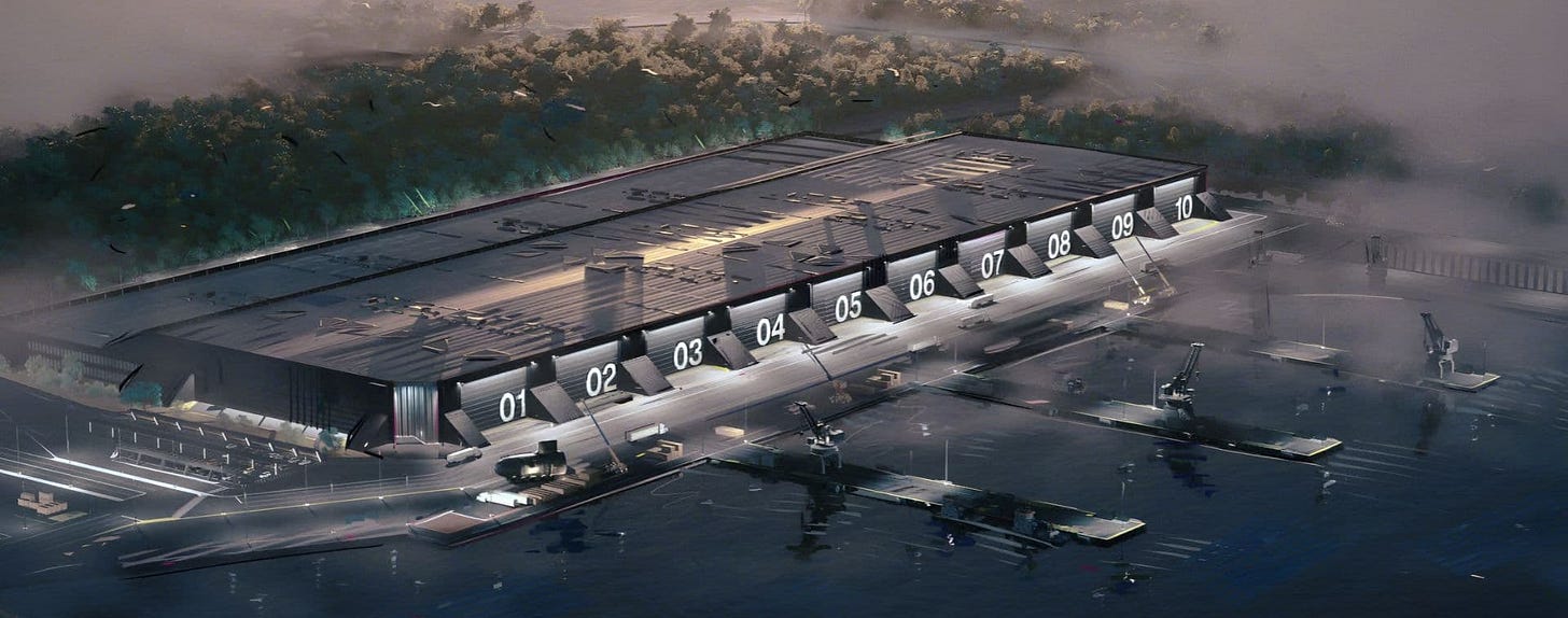 Trump announced plans for the new Arsenal-2 shipyard in Maryland. Trump announced plans for the new Arsenal-2 shipyard in Maryland.