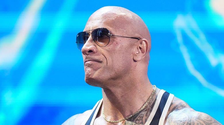 Dwayne "The Rock" Johnson wearing sunglasses