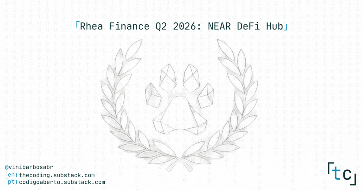 Rhea Finance Q2 2026: NEAR DeFi Huib | Article Cover | Rhea FInance is NEAR Protocol's leading DeFi hub and the ecosystem project that may benefit the most from NEAR's growth. A look at the app, products, RHEA token, lending APY and some data in Q2 2026.
