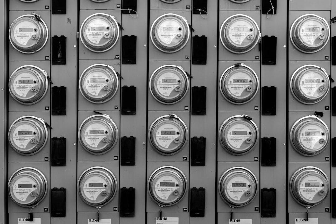 black and white electric meter black and white electric meter