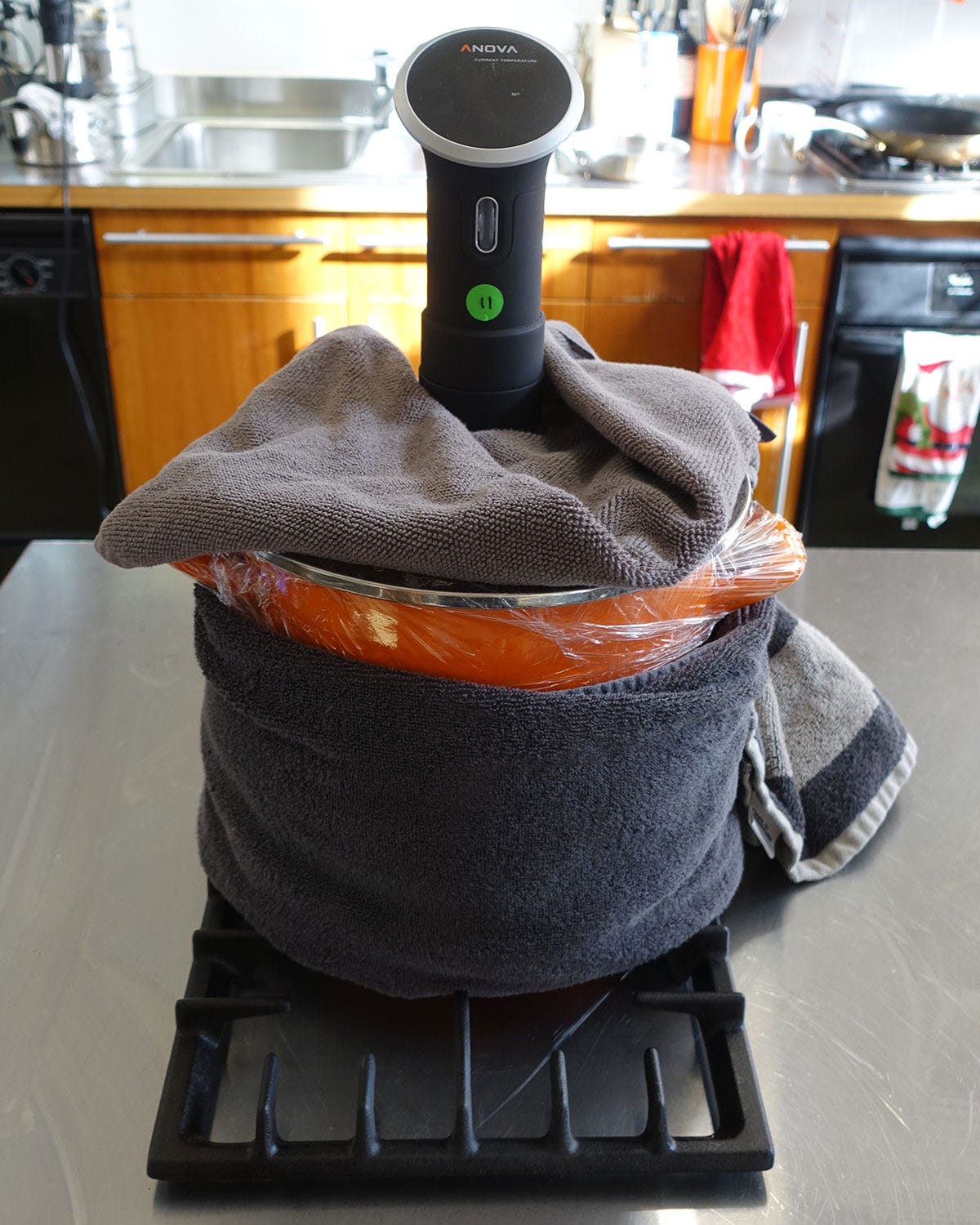 sous vide vessel insulation heat safe surface