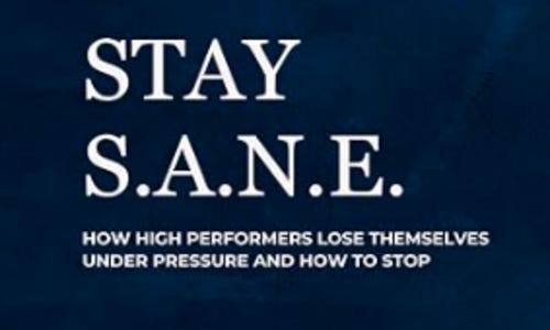 The parable of, "My friend Stephana reminds us how to remain S.A.N.E."