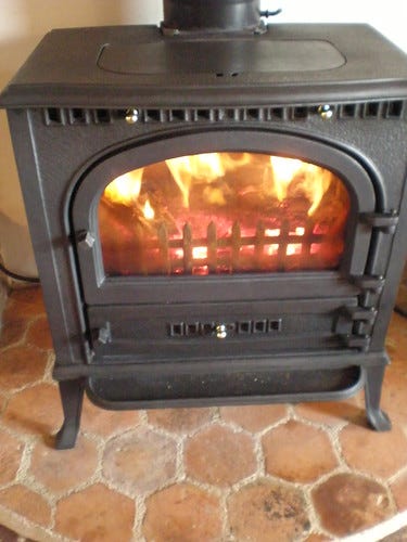 Stove with Hexagon Tiles Stove with Hexagon Tiles