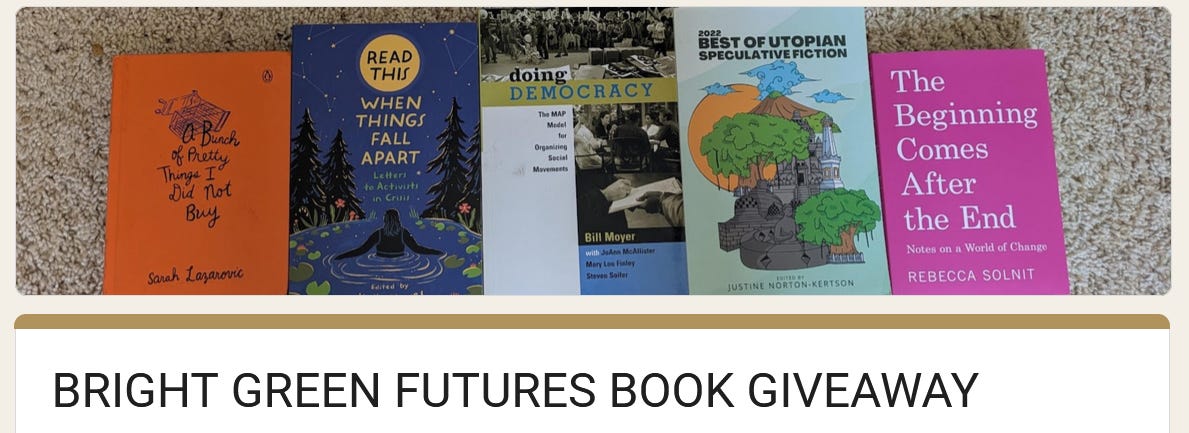header for Bright Green futures book giveaway