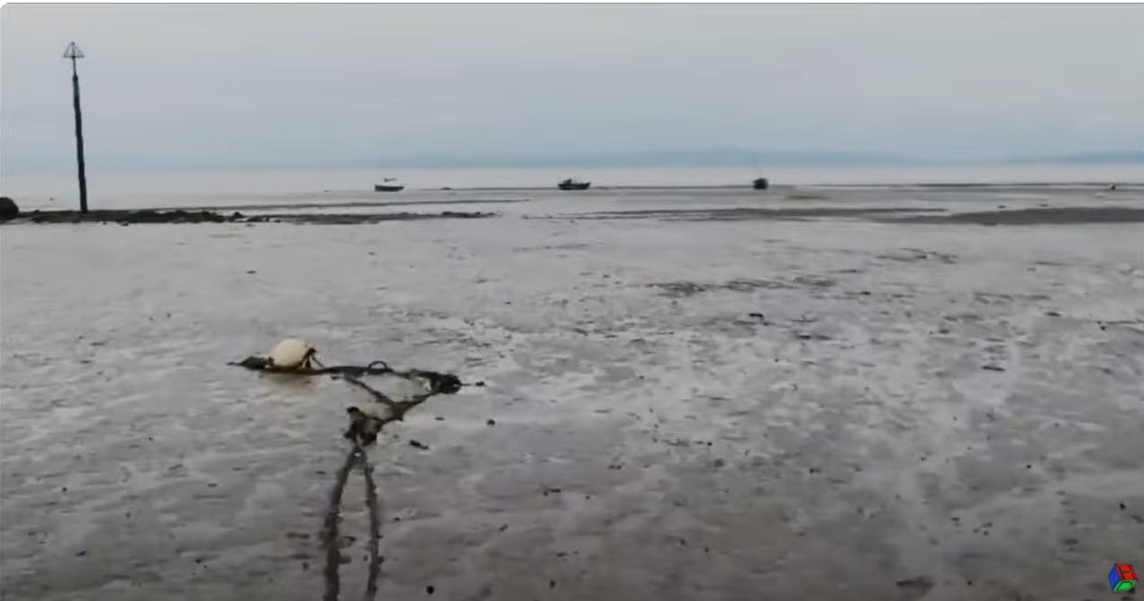 This is from the Bay intro from a couple of years ago, a still from some video of Morecambe Bay in Lancashire (the North of England).