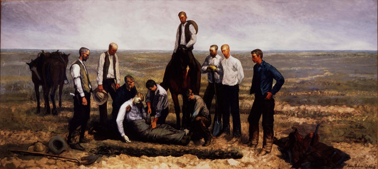 The Range Burial, 1963 (Courtesy of Harry Jackson Studios)