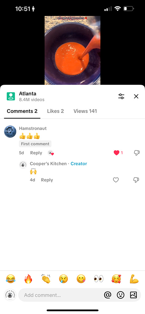 Feedback on TikTok about my new brand, Cooper's Kitchen