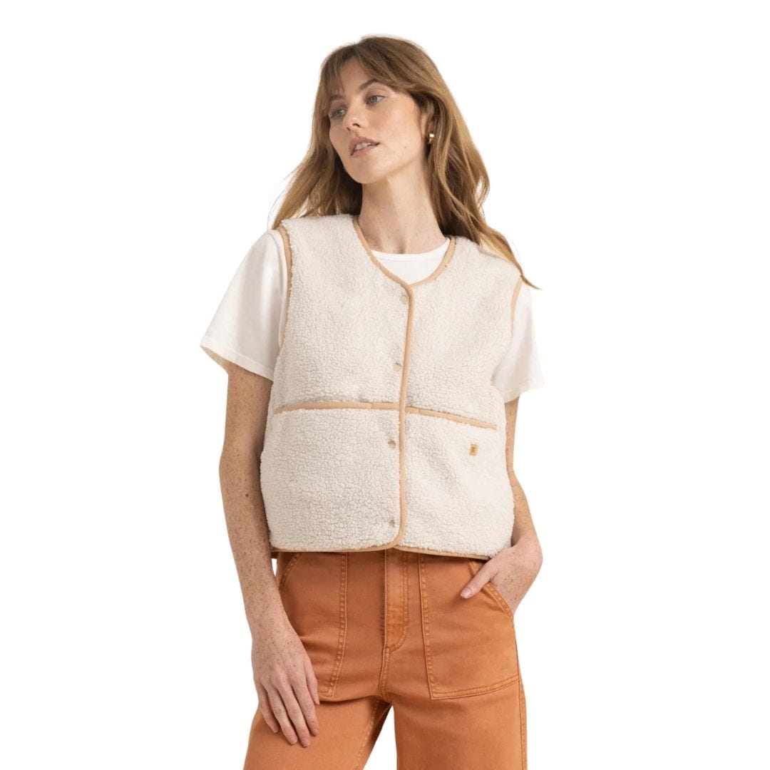 Roark Womens Bandit Reversible Vest - Crema