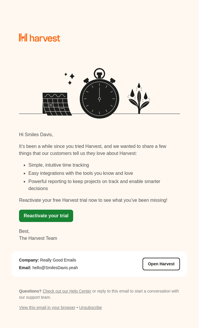 Check out what’s new in Harvest