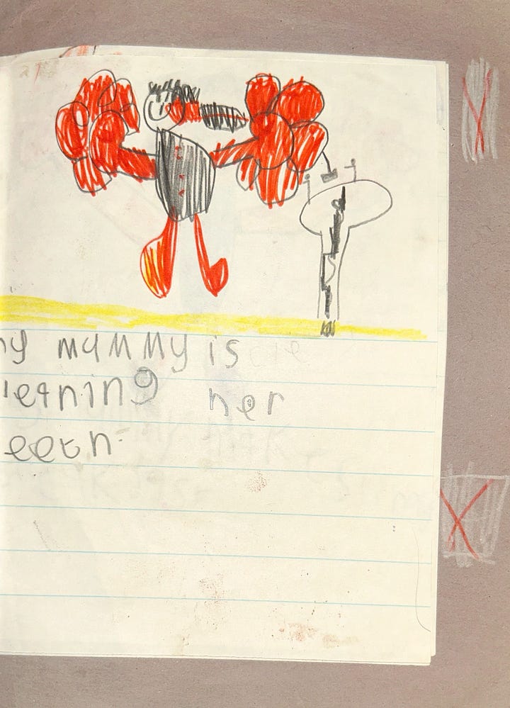 A little illustrated story for my mum, Steven Light aged 4.