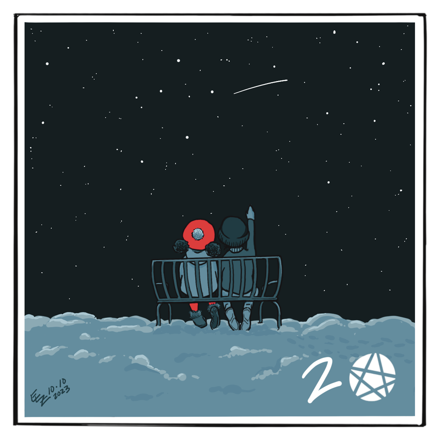 Inktober 10 - Two of Pentacles