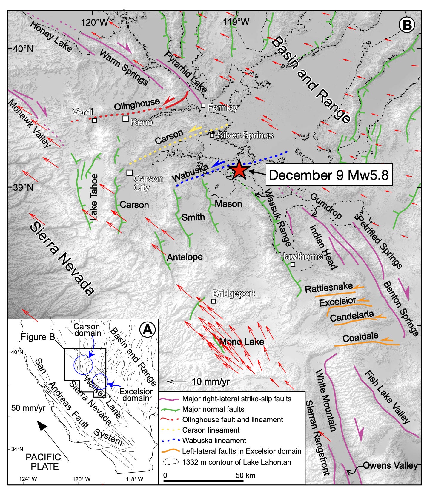 Mw5.8 earthquake shakes western Nevada