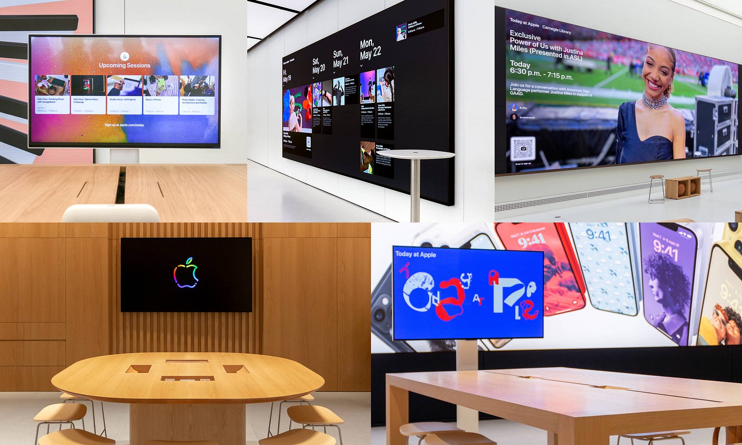 The various settings of Today at Apple