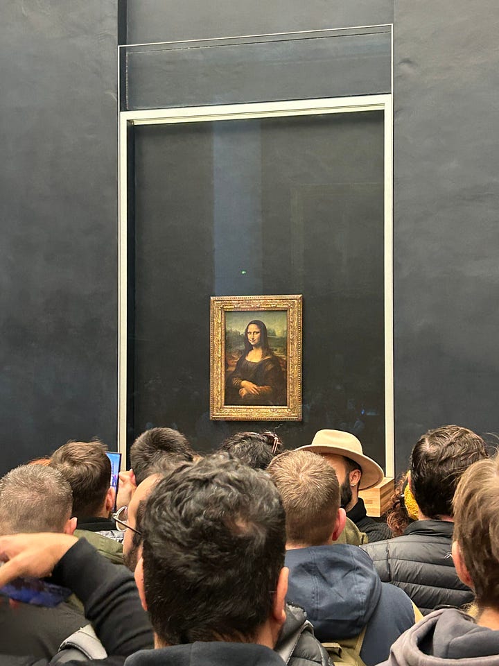 liberty leading the people under renovation and mona lisa
