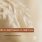 Self-Worth vs. Self-Esteem vs. Self-Love