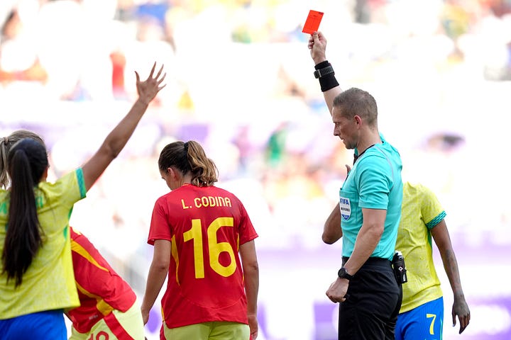 marta red card olympics cry