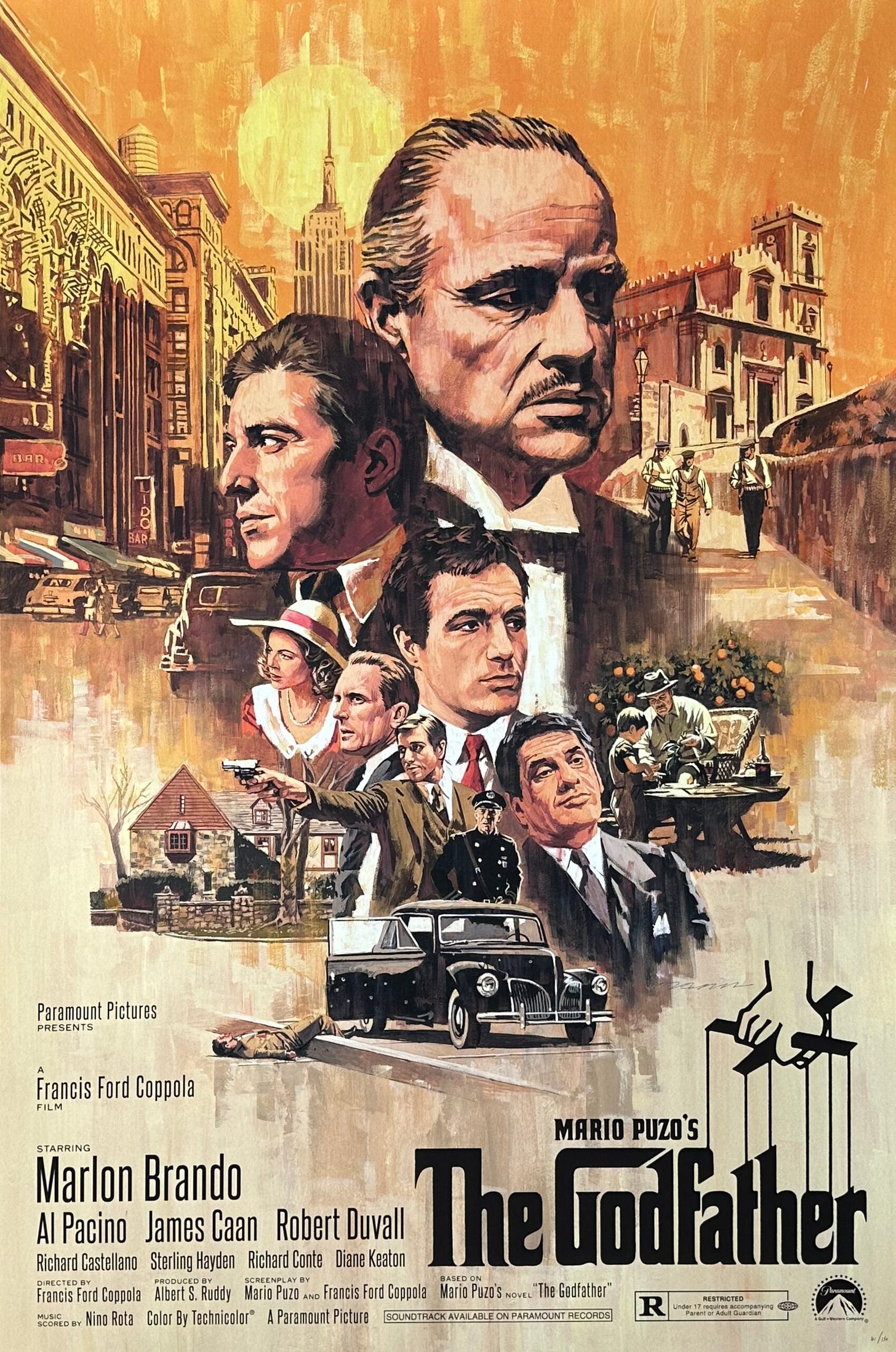 Original The Godfather Movie Poster - Marlon Brando - Al Pacino