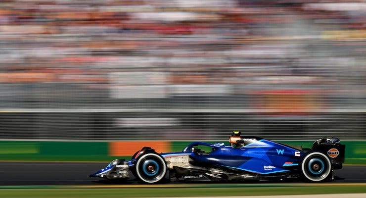 A racer at the 2023 Australian Grand Prix in Melbourne