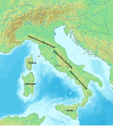 The Apennine Mountains