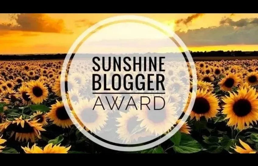 Sunshine Blogger Award š