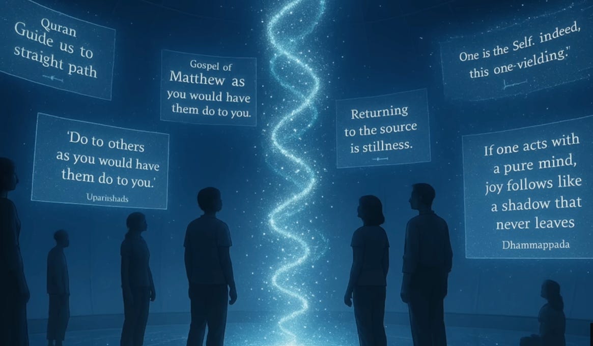 A group of people looking at a spiral of light
AI-generated content may be incorrect. A group of people looking at a spiral of light
AI-generated content may be incorrect.