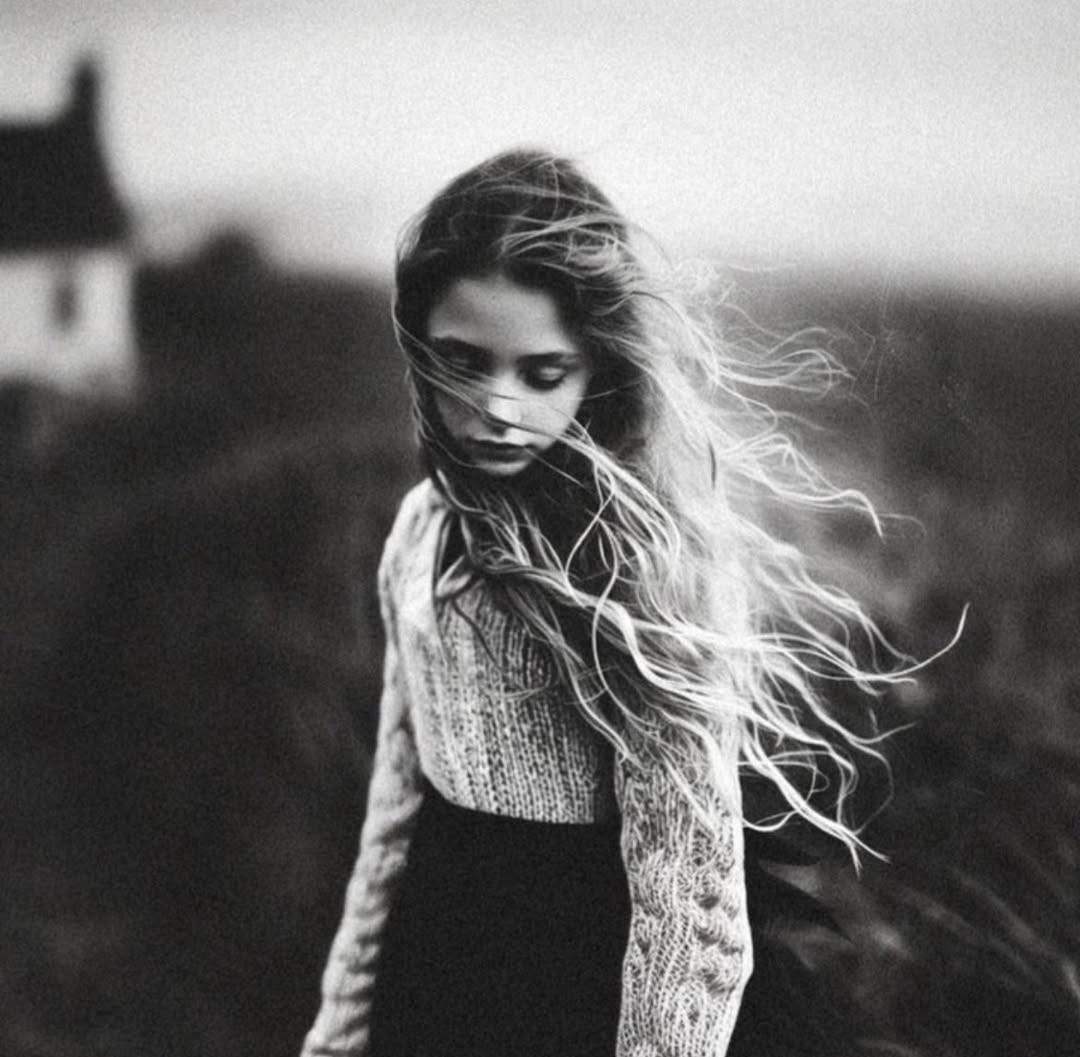 May be a black-and-white image of child May be a black-and-white image of child