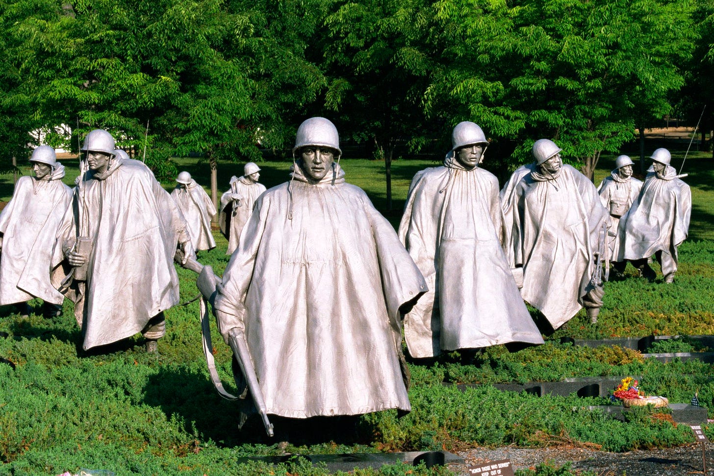 Visiting the Korean War Veterans Memorial in Washington DC