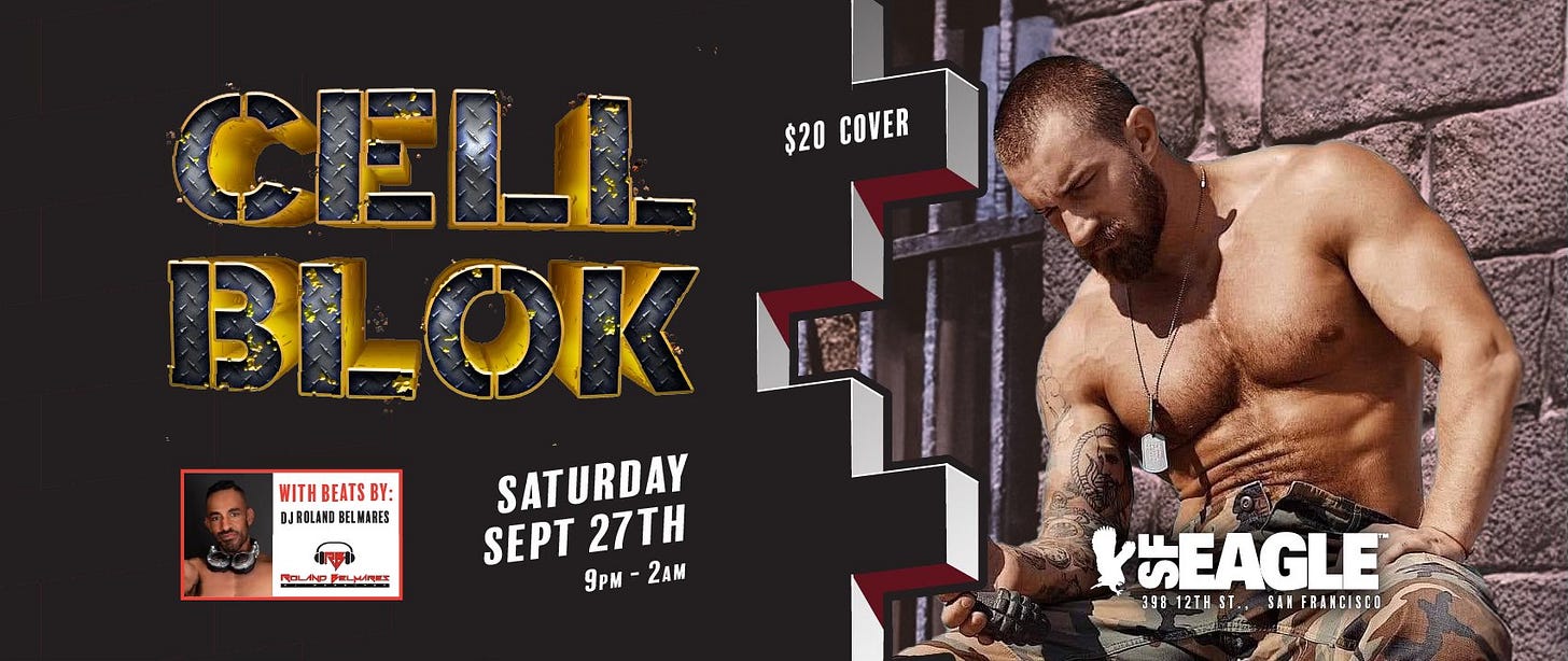 May be an image of ‎2 people and ‎text that says '‎$20 20COVER COVER WITH BEATS BY: DJBOLAND BELMARES R شتم CELI BLLOK SATURDAY SEPT27TH SEPT 27TH 9pM 2AM KSEAGLE 2TH 31112TH.SI...SANFRANCISCO 191 12THST. SAN FRANCISCO 八ぱ كه‎'‎‎