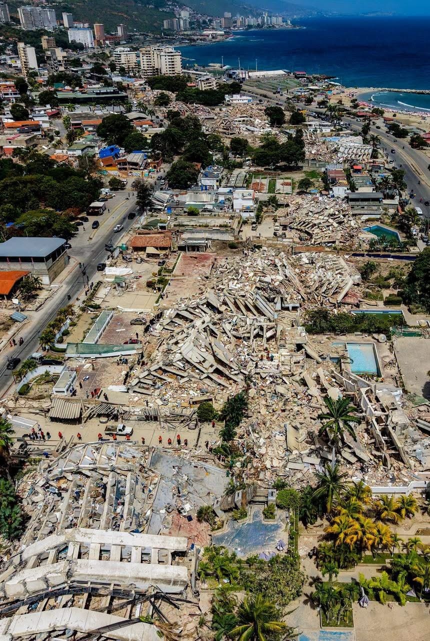 Venezuelan earthquake damage. (Salvadoran “Green Cross” photo / Cruz Verde Salvadoreña)