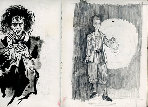 a collection of pages from Claire Donaldson's Sketchbooks