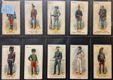 Wills Soldiers & Sailors Blue Back Cigarette Cards | JSCards
