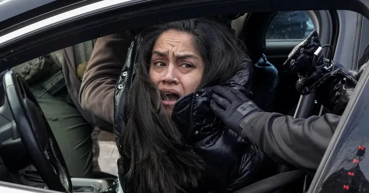 Woman dragged from car by ICE agents yells 'I'm disabled' in chaotic scene  in Minneapolis - Yahoo News Canada