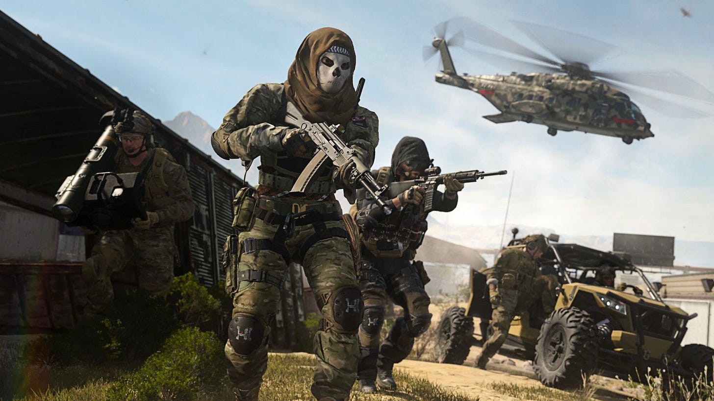 A group of soldiers in Modern Warfare 2 A group of soldiers in Modern Warfare 2