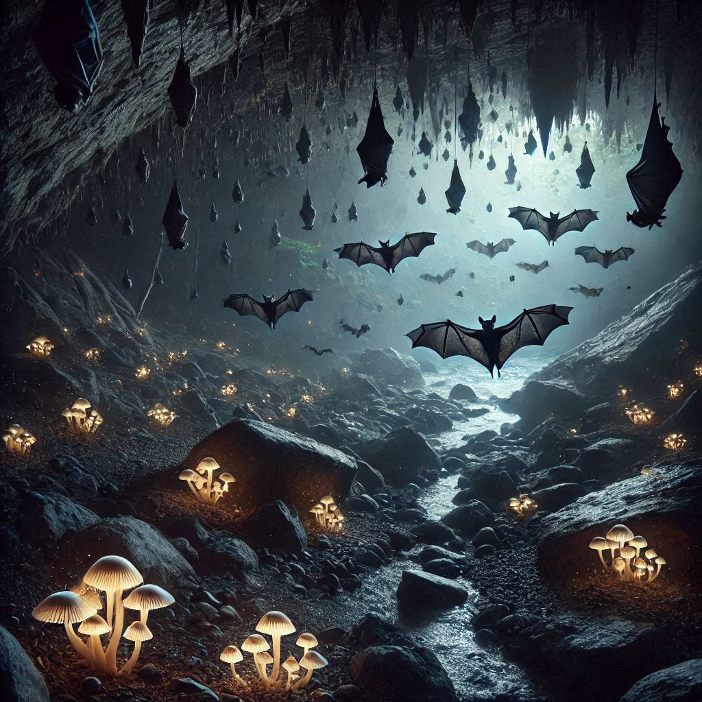a cave full of bats 