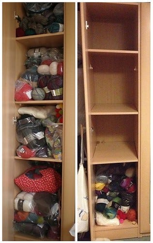 before and after wool closet before and after wool closet