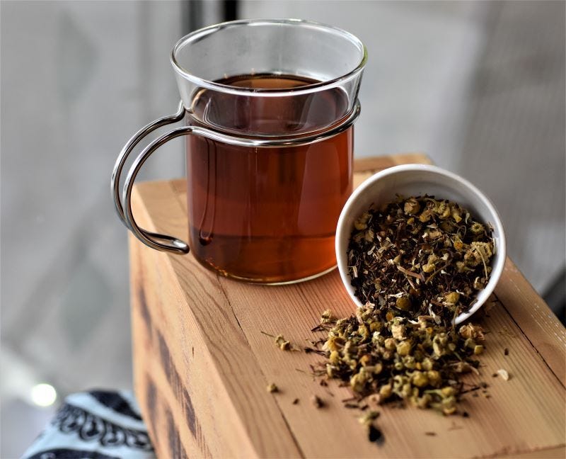 Cup of loose leaf tea Cup of loose leaf tea