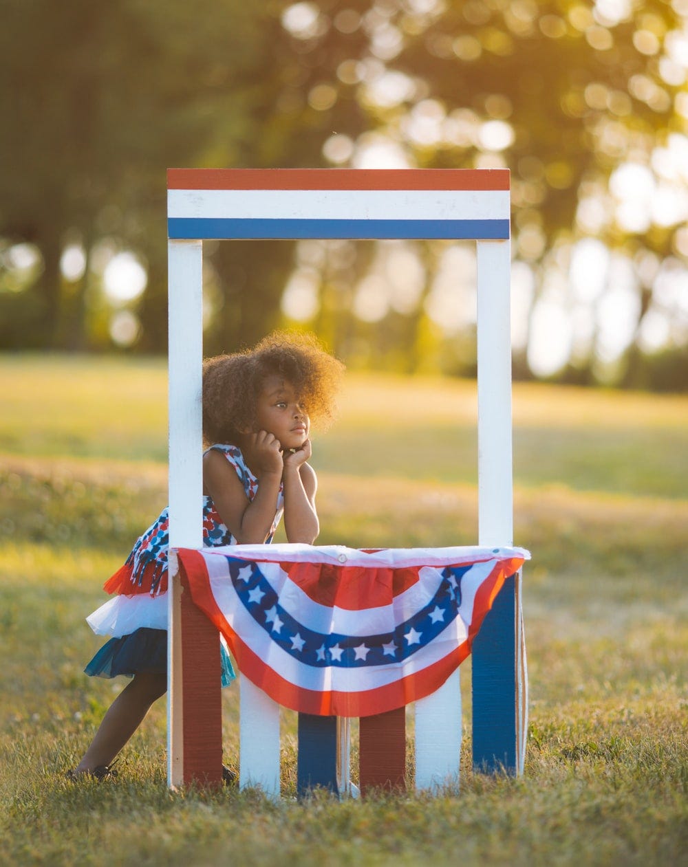 Little girl with drink stand Little girl with drink stand