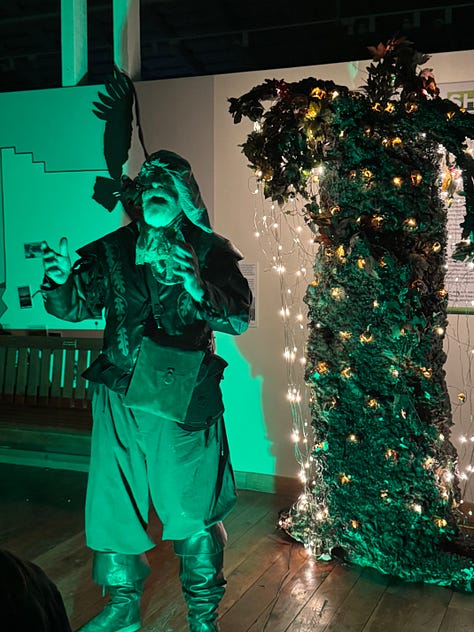 Actors perform various scenes from Santa Paula's haunted history.