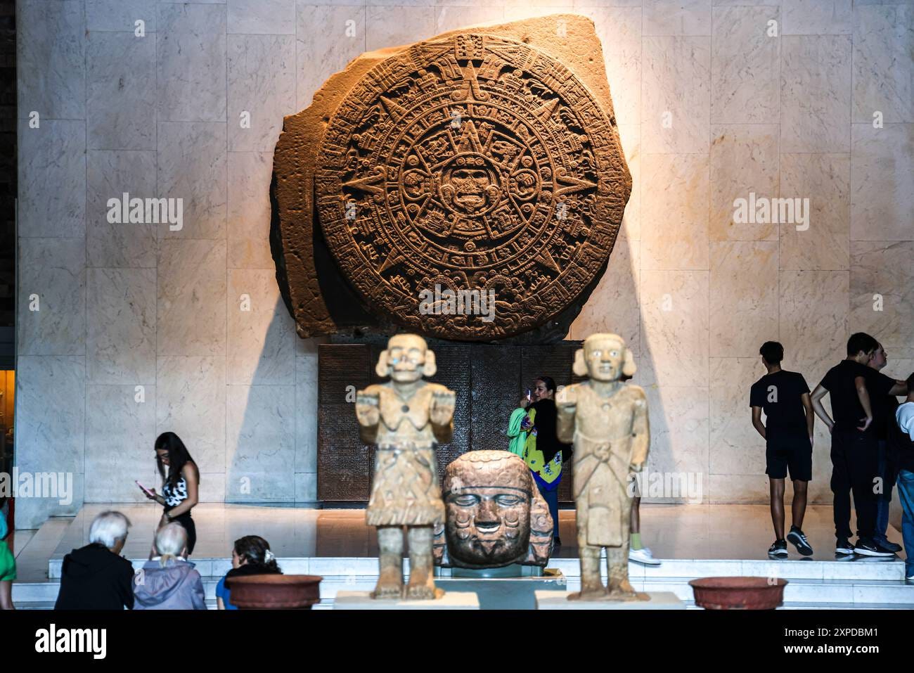 Aztec calendar or La Piedra del Sol, at the National Museum of ... Aztec calendar or La Piedra del Sol, at the National Museum of ...