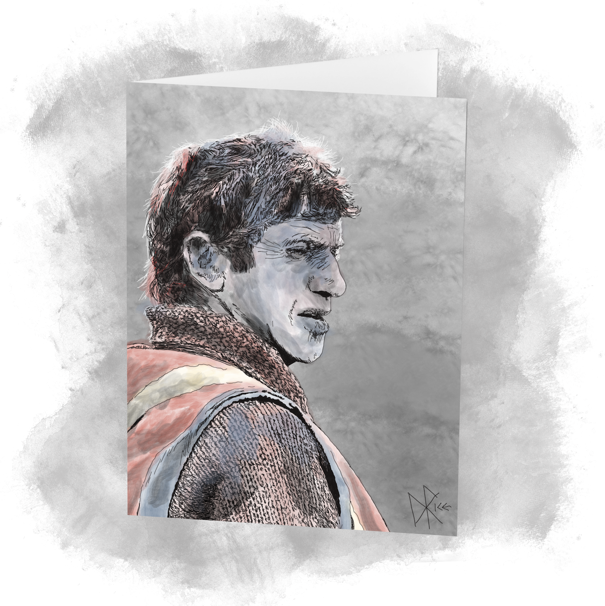 A surveyor, working on highway reconstruction. Sketch art by Don Rice. A surveyor, working on highway reconstruction. Sketch art by Don Rice.