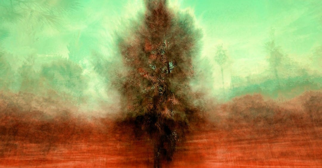 painting of brown tree painting of brown tree