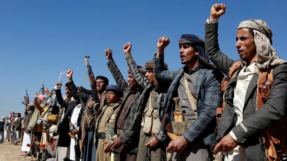 File:Houthi fighters in Yemen on the anti-US and the anti-UK rally.jpg