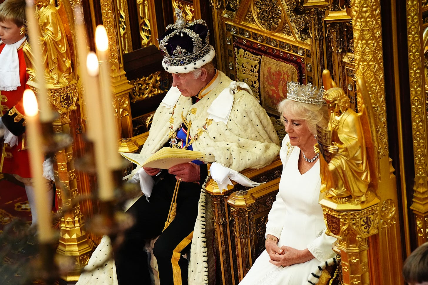 king charles and queen camilla attend state opening of parliament